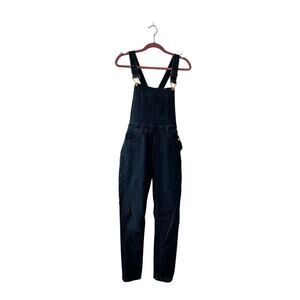 We Wore What Dark Wash Denim Overalls Size M
